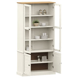 Vetrina VIGO 85x35x170 cm in Legno Massello di Pino Bianco