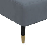 Chaise Longue in Velluto Grigio Scuro