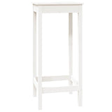 Tavolo da Bar Bianco 50x50x110 cm in Legno Massello di Pino