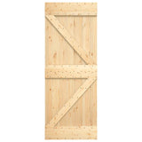 Porta NARVIK 70x210 cm in Legno Massello di Pino