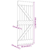 Porta NARVIK 85x210 cm in Legno Massello di Pino