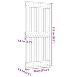 Porta NARVIK 90x210 cm in Legno Massello di Pino