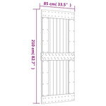 Porta NARVIK 85x210 cm in Legno Massello di Pino