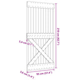 Porta NARVIK Naturale 95 x 210 cm Legno di pino solido