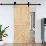 Porta NARVIK Naturale 95 x 210 cm Legno di pino solido