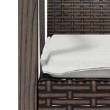 Set Pranzo da Giardino 7 pz con Cuscini in Polyrattan e Acciaio