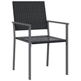 Set da Pranzo da Giardino 7 pz in Polyrattan e Acciaio