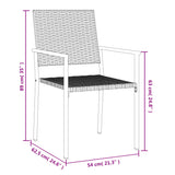 Set da Pranzo da Giardino 7 pz in Polyrattan e Acciaio