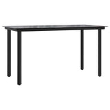 Set da Pranzo da Giardino 9 pz in Polyrattan e Acciaio