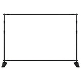 Supporti per Fondali 2 pz Neri 305x243 cm in Acciaio