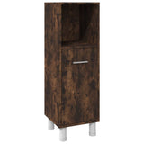 Set Mobili da Bagno 3 pz Rovere Fumo in Legno truciolato