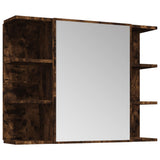 Set Mobili da Bagno 4 pz Rovere Fumo in Legno truciolato