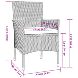 Set da Pranzo da Giardino 5 pz con Cuscini in Polyrattan Bianco