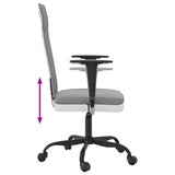 Sedia da Ufficio Regolabile Grigio Chiaro Rete e Similpelle