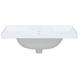Lavandino da Bagno Bianco 71x48x23 cm Rettangolare in Ceramica