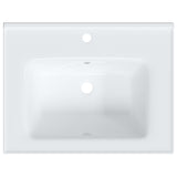 Lavandino da Bagno Bianco 61x48x19,5cm Rettangolare in Ceramica