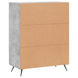 Credenza Grigio Cemento 69,5x34x90 cm in Legno truciolato