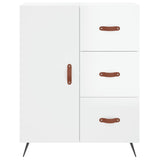 Credenza 69,5x34x90 cm in Legno truciolato Bianco Lucido