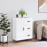 Credenza 69,5x34x90 cm in Legno truciolato Bianco Lucido