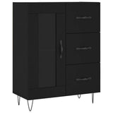 Credenza Nera 69,5x34x90 cm in Legno truciolato