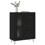 Credenza Nera 69,5x34x90 cm in Legno truciolato