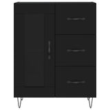 Credenza Nera 69,5x34x90 cm in Legno truciolato
