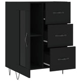 Credenza Nera 69,5x34x90 cm in Legno truciolato
