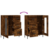 Credenza Rovere Fumo 69,5x34x90 cm in Legno truciolato
