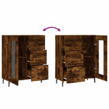 Credenza Rovere Fumo 69,5x34x90 cm in Legno truciolato