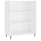Libreria Bianco Lucido 69,5x32,5x90 cm in Legno truciolato