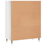 Libreria Bianco Lucido 69,5x32,5x90 cm in Legno truciolato