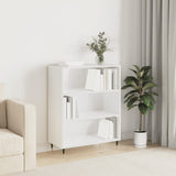 Libreria Bianco Lucido 69,5x32,5x90 cm in Legno truciolato