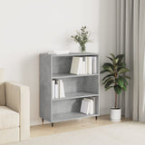 Libreria Grigio Cemento 69,5x32,5x90 cm in Legno truciolato