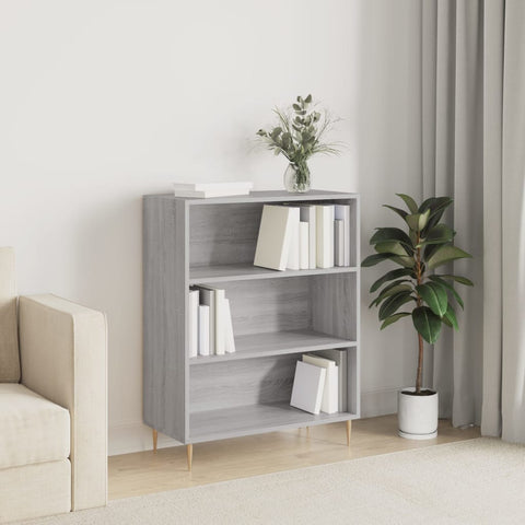 Libreria Grigio Sonoma 69,5x32,5x90 cm in Legno truciolato