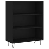 Libreria Nera 69,5x32,5x90 cm in Legno truciolato