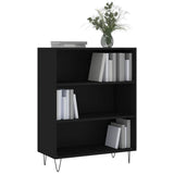 Libreria Nera 69,5x32,5x90 cm in Legno truciolato