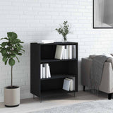 Libreria Nera 69,5x32,5x90 cm in Legno truciolato