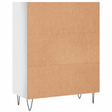 Libreria Bianco Lucido 69,5x32,5x90 cm in Legno truciolato