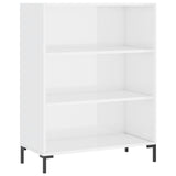 Libreria Bianco Lucido 69,5x32,5x90 cm in Legno truciolato