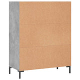 Libreria Grigio Cemento 69,5x32,5x90 cm in Legno truciolato