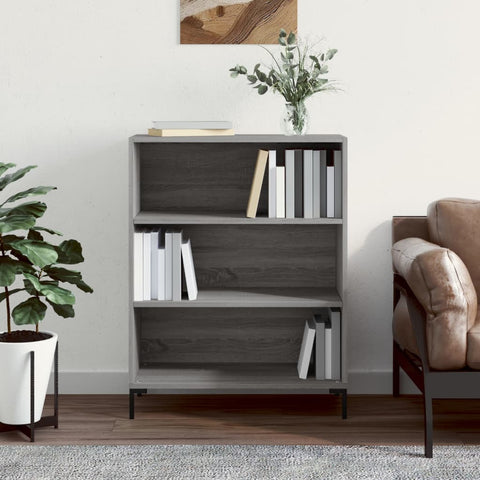 Libreria Grigio Sonoma 69,5x32,5x90 cm in Legno truciolato