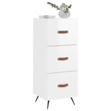 Credenza Bianco Lucido 34,5x34x90 cm in Legno truciolato