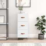 Credenza Bianco Lucido 34,5x34x90 cm in Legno truciolato