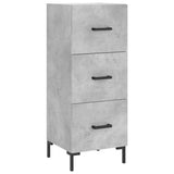 Credenza Grigio Cemento 34,5x34x90 cm in Legno truciolato