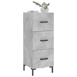 Credenza Grigio Cemento 34,5x34x90 cm in Legno truciolato