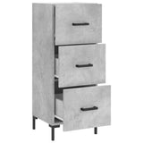 Credenza Grigio Cemento 34,5x34x90 cm in Legno truciolato