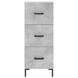 Credenza Grigio Cemento 34,5x34x90 cm in Legno truciolato