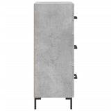 Credenza Grigio Cemento 34,5x34x90 cm in Legno truciolato