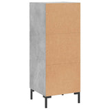 Credenza Grigio Cemento 34,5x34x90 cm in Legno truciolato