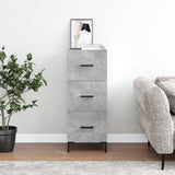 Credenza Grigio Cemento 34,5x34x90 cm in Legno truciolato